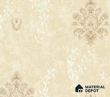 210329 | 10 Meter x 21 Inches Damask Look Wallpaper - 57.41 Sq. Ft. | Minimum 15% wastage during installation