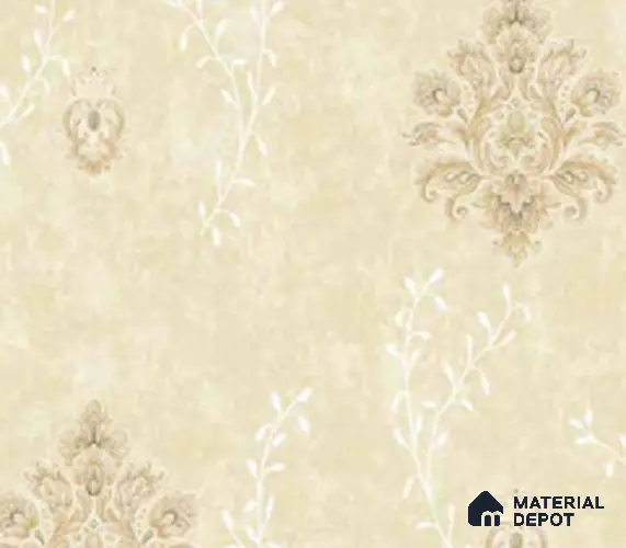 210329 | 10 Meter x 21 Inches Damask Look Wallpaper - 57.41 Sq. Ft. | Minimum 15% wastage during installation