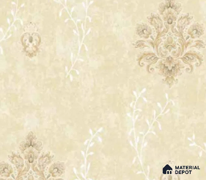 210329 | 10 Meter x 21 Inches Damask Look Wallpaper - 57.41 Sq. Ft. | Minimum 15% wastage during installation