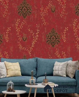 210330 | 10 Meter x 21 Inches Damask Look Wallpaper - 57.41 Sq. Ft. | Minimum 15% wastage during installation
