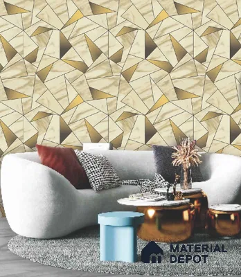 228101 | 10 Meter x 21 Inches Geometric Look Wallpaper - 57.41 Sq. Ft. | Minimum 15% wastage during installation