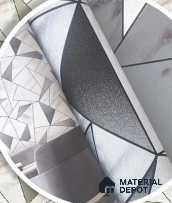 228102 | 10 Meter x 21 Inches Geometric Look Wallpaper - 57.41 Sq. Ft. | Minimum 15% wastage during installation