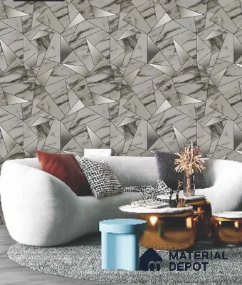 228103 | 10 Meter x 21 Inches Geometric Look Wallpaper - 57.41 Sq. Ft. | Minimum 15% wastage during installation