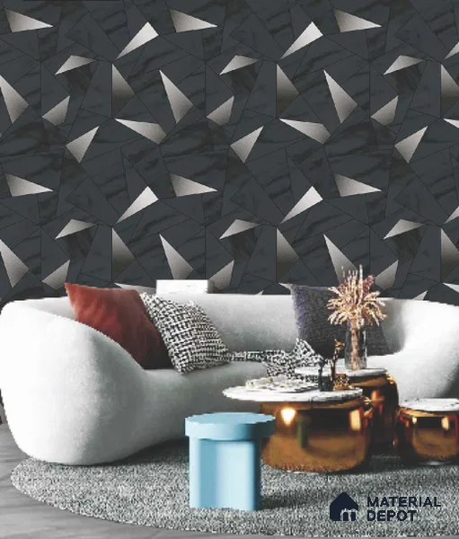 228104 | 10 Meter x 21 Inches Geometric Look Wallpaper - 57.41 Sq. Ft. | Minimum 15% wastage during installation