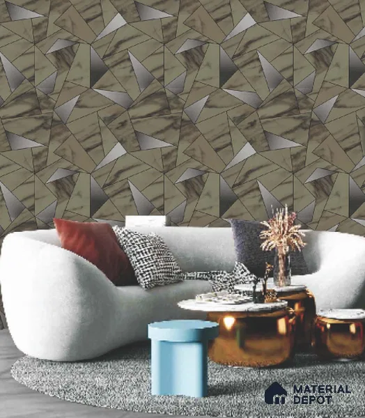 228105 | 10 Meter x 21 Inches Patterned Look Wallpaper - 57.41 Sq. Ft. | Minimum 15% wastage during installation
