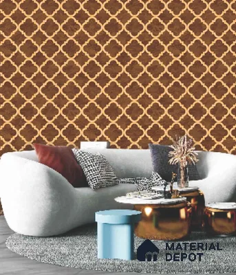 228112 | 10 Meter x 21 Inches Geometric Look Wallpaper - 57.41 Sq. Ft. | Minimum 15% wastage during installation