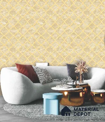 228114 | 10 Meter x 21 Inches Geometric Look Wallpaper - 57.41 Sq. Ft. | Minimum 15% wastage during installation
