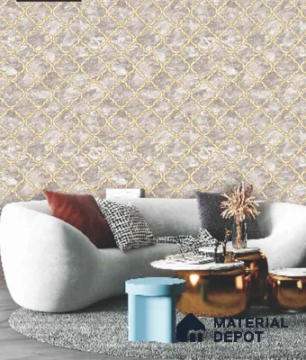 228116 | 10 Meter x 21 Inches Geometric Look Wallpaper - 57.41 Sq. Ft. | Minimum 15% wastage during installation