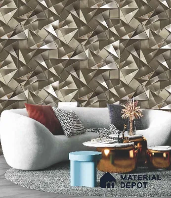 228119 | 10 Meter x 21 Inches Geometric Look Wallpaper - 57.41 Sq. Ft. | Minimum 15% wastage during installation