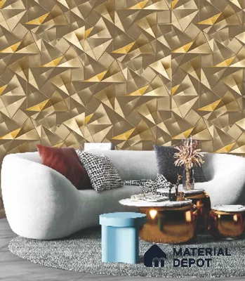 228120 | 10 Meter x 21 Inches Geometric Look Wallpaper - 57.41 Sq. Ft. | Minimum 15% wastage during installation