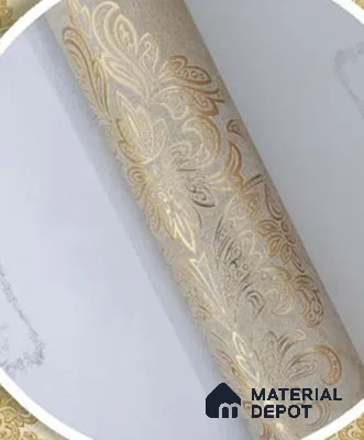 228122 | 10 Meter x 21 Inches Damask Look Wallpaper - 57.41 Sq. Ft. | Minimum 15% wastage during installation