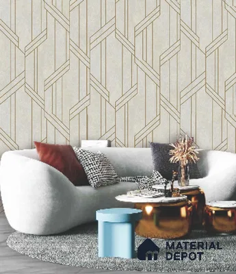 228126 | 10 Meter x 21 Inches Patterned Look Wallpaper - 57.41 Sq. Ft. | Minimum 15% wastage during installation