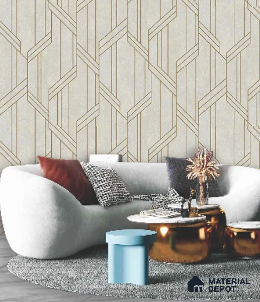 228126 | 10 Meter x 21 Inches Patterned Look Wallpaper - 57.41 Sq. Ft. | Minimum 15% wastage during installation