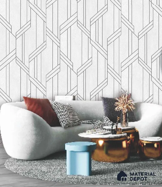 228127 | 10 Meter x 21 Inches Patterned Look Wallpaper - 57.41 Sq. Ft. | Minimum 15% wastage during installation