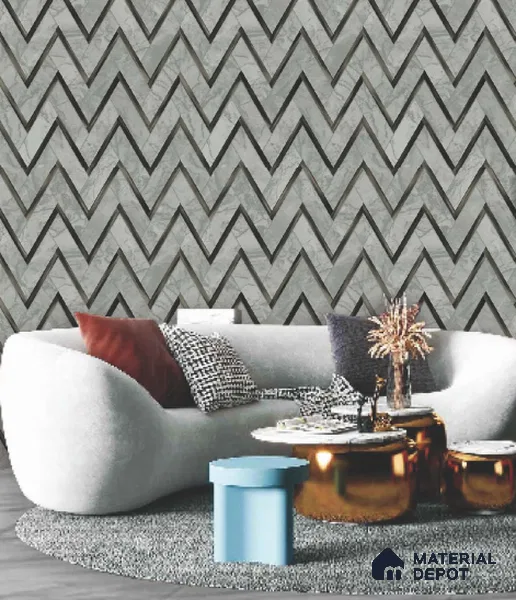 228128 | 10 Meter x 21 Inches Patterned Look Wallpaper - 57.41 Sq. Ft. | Minimum 15% wastage during installation