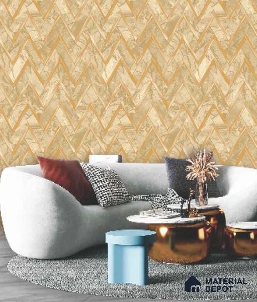 228131 | 10 Meter x 21 Inches Patterned Look Wallpaper - 57.41 Sq. Ft. | Minimum 15% wastage during installation