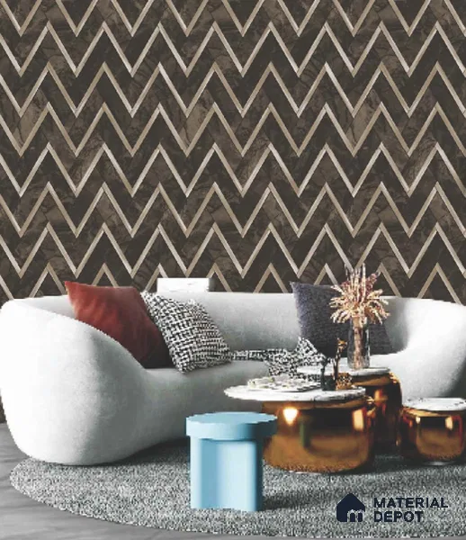 228132 | 10 Meter x 21 Inches Patterned Look Wallpaper - 57.41 Sq. Ft. | Minimum 15% wastage during installation