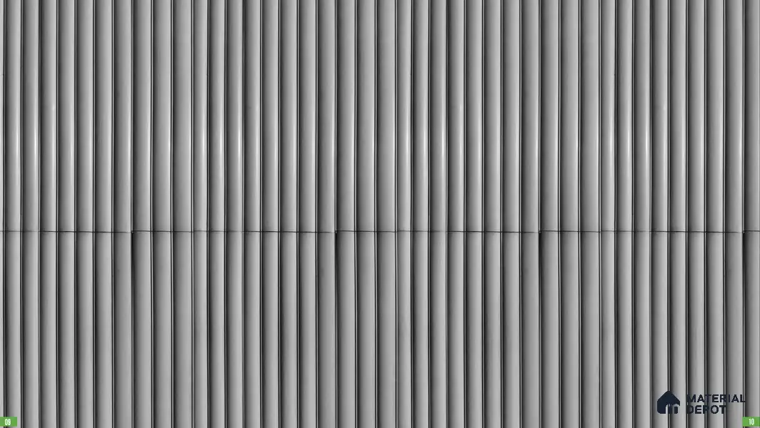 Reversal 30 3 ft x 1 ft Fluted Panels Series Concrete Panel - 18 mm