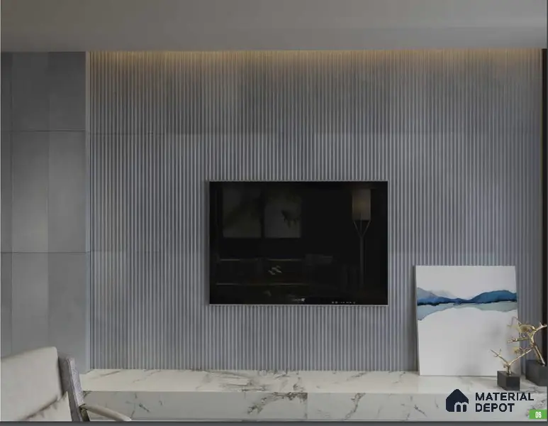 Reversal 30 3 ft x 1 ft Fluted Panels Series Concrete Panel - 18 mm