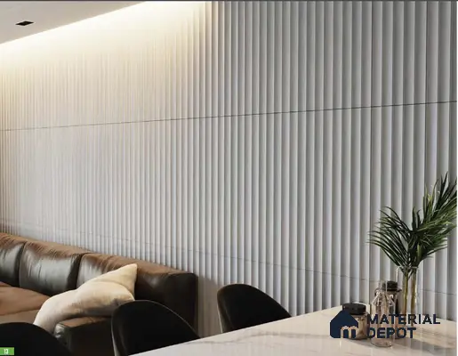 Reversal 60 3 ft x 1 ft Fluted Panels Series Concrete Panel - 18 mm