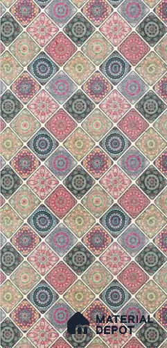 Multi Colour Patterned Look Cork Decorative Wall Panel PN 03704 8 ft x 2 ft - 1.25 mm | Suitable for Feature Wall, TV Unit & Living Room | Width is Subjected to 5% Variation