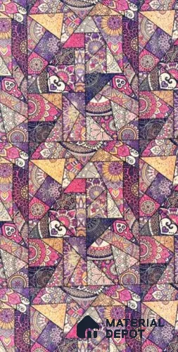 Multi Colour Patterned Look Cork Decorative Wall Panel PN 05707 8 ft x 2 ft - 1.25 mm | Suitable for Feature Wall, TV Unit & Living Room | Width is Subjected to 5% Variation