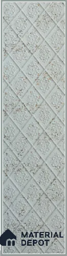 White Embossed Look Decorative Wall Panel PN 03125 8 ft x 2 ft - 1.5 mm | Suitable for Feature Wall, TV Unit & Living Room | Width is Subjected to 5% Variation