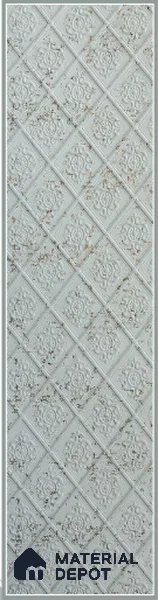 White Embossed Look Decorative Wall Panel PN 03125 8 ft x 2 ft - 1.5 mm | Suitable for Feature Wall, TV Unit & Living Room | Width is Subjected to 5% Variation