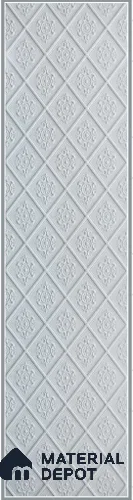 White Embossed Look Decorative Wall Panel PN 03130 8 ft x 2 ft - 1.5 mm | Suitable for Feature Wall, TV Unit & Living Room | Width is Subjected to 5% Variation