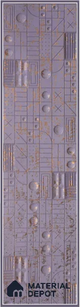 Purple Embossed Look Decorative Wall Panel PN 03161 8 ft x 2 ft - 1.5 mm | Suitable for Feature Wall, TV Unit & Living Room | Width is Subjected to 5% Variation