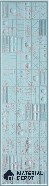 Green Embossed Look Decorative Wall Panel PN 03162 8 ft x 2 ft - 1.5 mm | Suitable for Feature Wall, TV Unit & Living Room | Width is Subjected to 5% Variation