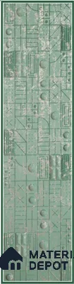 Green Embossed Look Decorative Wall Panel PN 03163 8 ft x 2 ft - 1.5 mm | Suitable for Feature Wall, TV Unit & Living Room | Width is Subjected to 5% Variation