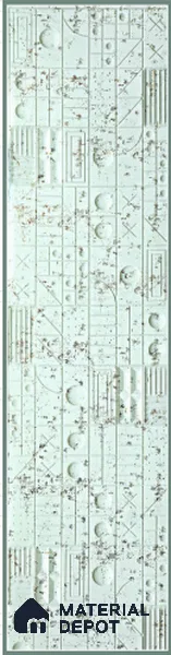 Green Embossed Look Decorative Wall Panel PN 03164 8 ft x 2 ft - 1.5 mm | Suitable for Feature Wall, TV Unit & Living Room | Width is Subjected to 5% Variation