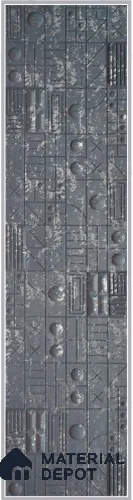 Grey Embossed Look Decorative Wall Panel PN 03165 8 ft x 2 ft - 1.5 mm | Suitable for Feature Wall, TV Unit & Living Room | Width is Subjected to 5% Variation