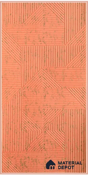 Red Embossed Look Decorative Wall Panel PN 03168 8 ft x 4 ft - 1.5 mm | Suitable for Feature Wall, TV Unit & Living Room | Width is Subjected to 5% Variation