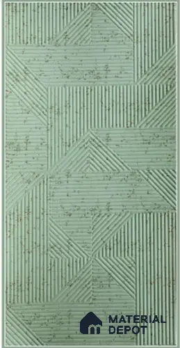 Green Embossed Look Decorative Wall Panel PN 03169 8 ft x 4 ft - 1.5 mm | Suitable for Feature Wall, TV Unit & Living Room | Width is Subjected to 5% Variation