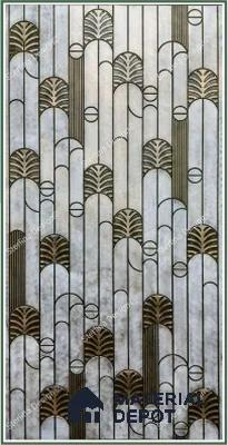 21014 Shannon 8 ft x 4 ft Texture Finish Liquid Metal HDF Decorative Wall Panel - 12 mm