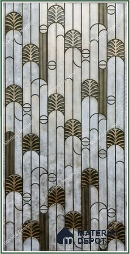 21014 Shannon 8 ft x 4 ft Texture Finish Liquid Metal HDF Decorative Wall Panel - 12 mm