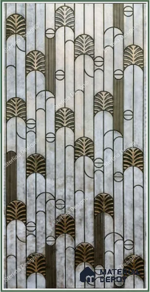 21014 Shannon 8 ft x 4 ft Texture Finish Liquid Metal HDF Decorative Wall Panel - 12 mm