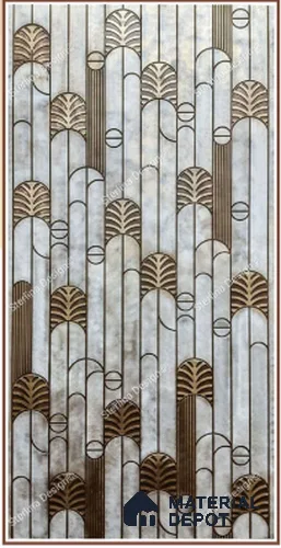 21015 Shannon 8 ft x 4 ft Texture Finish Liquid Metal HDF Decorative Wall Panel - 12 mm | Width is Subjected to 5% Variation