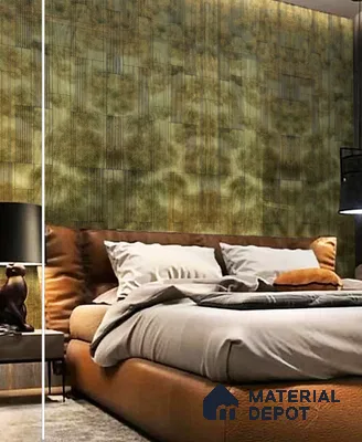 Brown Metallic Look HDF Decorative Wall Panel PN 03791 8 ft x 2 ft - 6 mm | Suitable for Feature Wall, TV Unit & Living Room | Width is Subjected to 5% Variation