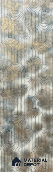 Grey Metallic Look HDF Decorative Wall Panel PN 03798 8 ft x 2 ft - 6 mm | Suitable for Feature Wall, TV Unit & Living Room | Width is Subjected to 5% Variation