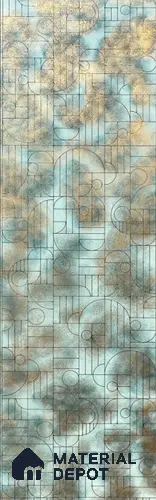 Grey Metallic Look HDF Decorative Wall Panel PN 03805 8 ft x 2 ft - 6 mm | Suitable for Feature Wall, TV Unit & Living Room | Width is Subjected to 5% Variation