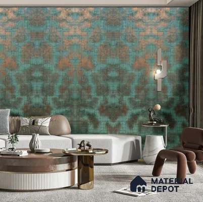 Grey Metallic Look HDF Decorative Wall Panel PN 03806 8 ft x 2 ft - 6 mm | Suitable for Feature Wall, TV Unit & Living Room | Width is Subjected to 5% Variation