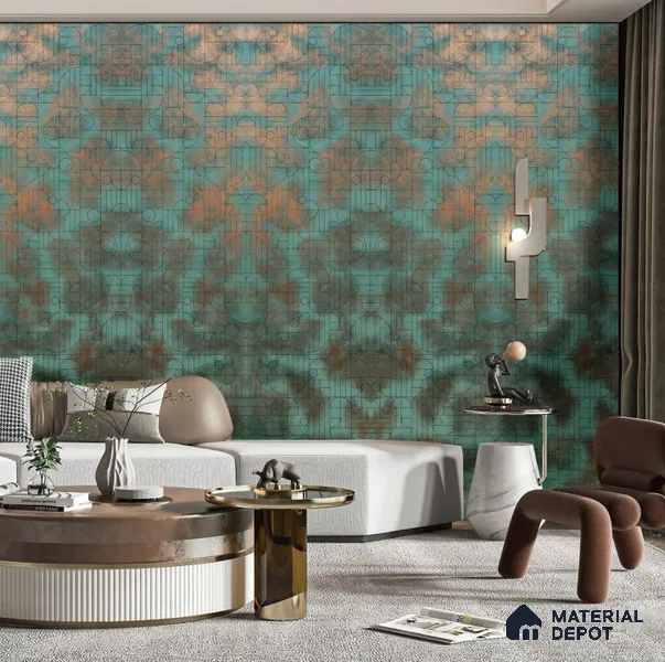 Grey Metallic Look HDF Decorative Wall Panel PN 03806 8 ft x 2 ft - 6 mm | Suitable for Feature Wall, TV Unit & Living Room | Width is Subjected to 5% Variation