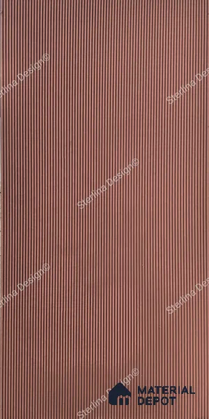 Red Plain Colour Louver 253 STER (253) 8 ft x 4 ft MDF Panel - 12 mm | Suitable for Feature Wall, TV Unit & Living Room | Width is Subjected to 5% Variation