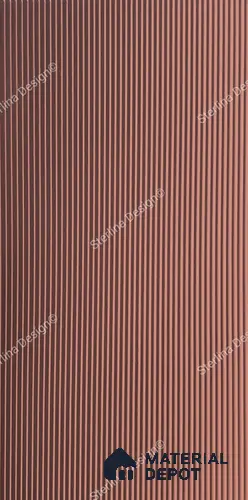 Red Plain Colour Louver 254 STER (254) 8 ft x 4 ft MDF Panel - 12 mm | Suitable for Feature Wall, TV Unit & Living Room | Width is Subjected to 5% Variation