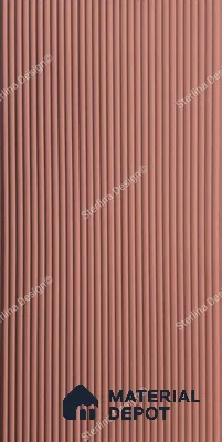 Red Plain Colour Louver PN 04990 8 ft x 4 ft MDF Panel - 12 mm | Suitable for Feature Wall, TV Unit & Living Room | Width is Subjected to 5% Variation
