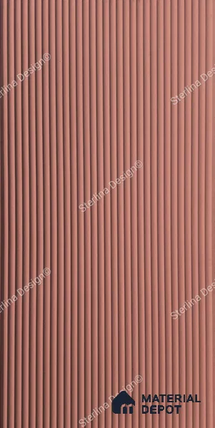 Red Plain Colour Louver PN 04990 8 ft x 4 ft MDF Panel - 12 mm | Suitable for Feature Wall, TV Unit & Living Room | Width is Subjected to 5% Variation