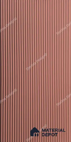 Red Plain Colour Louver 255 STER (255) 8 ft x 4 ft MDF Panel - 12 mm | Suitable for Feature Wall, TV Unit & Living Room | Width is Subjected to 5% Variation